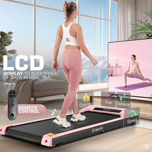 ANCHEER Treadmill with Desk Workstation& Adjustable Height, 8 in 1 FolInnovative 2-in-1 Treadmill: This Ancheer treadmill has 2 distinct functions. You can place the treadmill under your desk/table, and enjoy a walk at a speed of 1 to ANCHEERNovacartANCHEER Treadmill with Desk Workstation