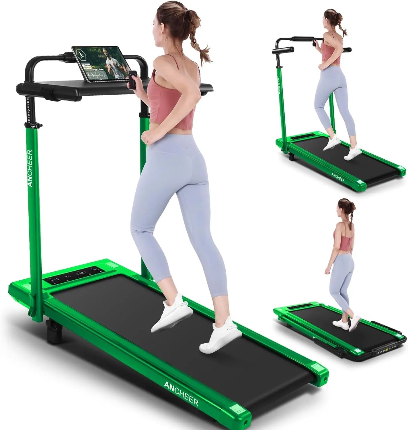 ANCHEER Treadmill with Desk Workstation& Adjustable Height, 8 in 1 FolInnovative 2-in-1 Treadmill: This Ancheer treadmill has 2 distinct functions. You can place the treadmill under your desk/table, and enjoy a walk at a speed of 1 to ANCHEERNovacartANCHEER Treadmill with Desk Workstation
