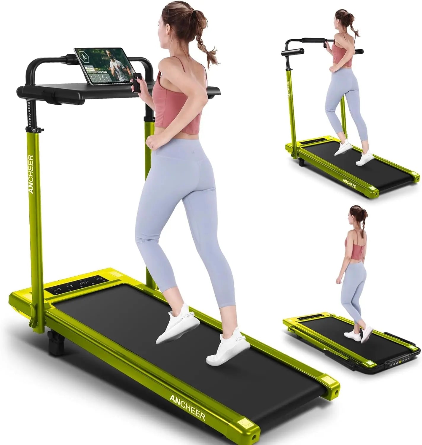 ANCHEER Treadmill with Desk Workstation& Adjustable Height, 8 in 1 FolInnovative 2-in-1 Treadmill: This Ancheer treadmill has 2 distinct functions. You can place the treadmill under your desk/table, and enjoy a walk at a speed of 1 to ANCHEERNovacartANCHEER Treadmill with Desk Workstation