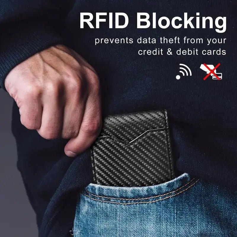 Carbon Fiber Ultra-Thin Men'S Wallet,11 Card Slots Anti-Scan RFID Shie✅ 【RFID anti-theft technology】
Built-in high-density carbon fiber shielding layer, effectively blocking 13.56MHz frequency band signals, preventing electronic scanniNovaCartNovacartCarbon Fiber Ultra-Thin Wallet